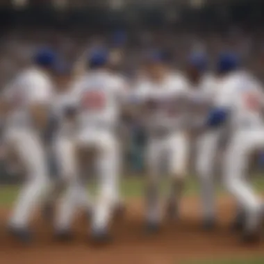 MLB players celebrating a walk-off win