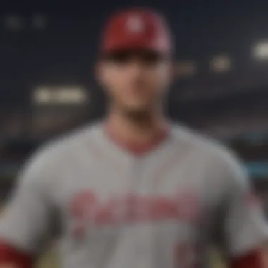 Customized player avatar in MLB The Show Nation