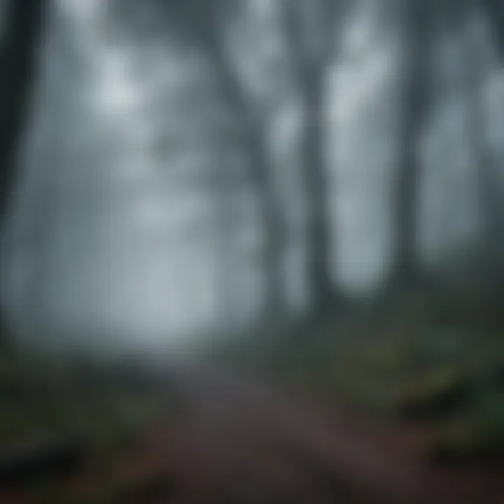 Mysterious Fog in Haunted Forest