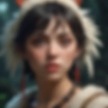 Princess Mononoke Enigmatic Art Mysterious Princess Mononoke Illustration