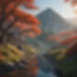 Ethereal Japanese landscape