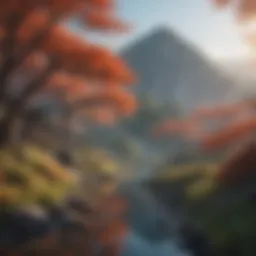 Ethereal Japanese landscape