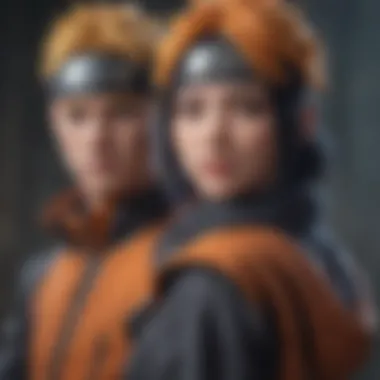 Artistic Portrayal of Naruto and Hinata Artistic portrayal of Naruto and Hinata