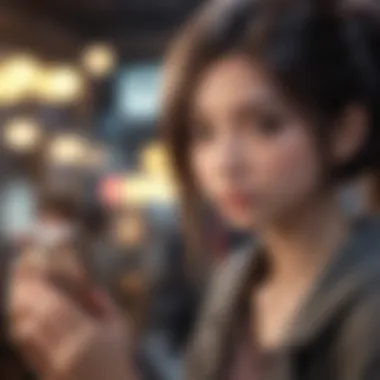 A group of manga enthusiasts engaging with digital content.