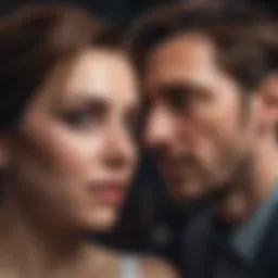 Abstract representation of emotional turmoil in a loveless marriage