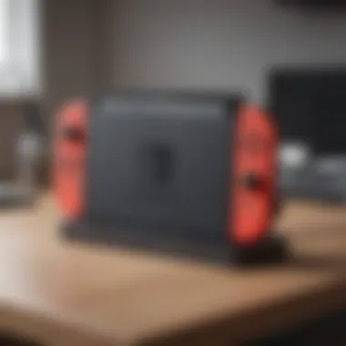 User connecting Nintendo Switch to a docking station
