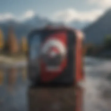 An artistic representation of the North Face logo intertwined with Pokémon elements