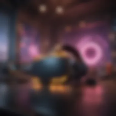 Immersive VR Gaming Environment Virtual reality gaming environment with stunning visuals