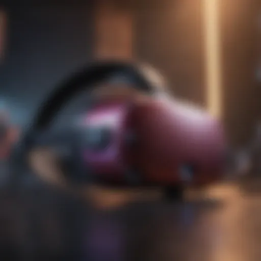 Virtual reality headset with futuristic design