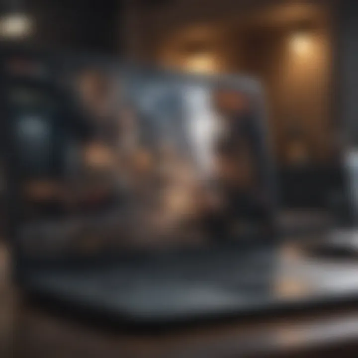 User-friendly interface of a business gaming laptop highlighting usability features.