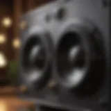 Close-up of high-fidelity speaker drivers