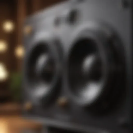 Close-up of high-fidelity speaker drivers