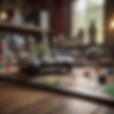 Immersive Gaming Environment with Amiibo Cards Amiibo Cards Showcase in a Gaming Setup