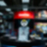 Engaging display of Overwatch merchandise at GameStop