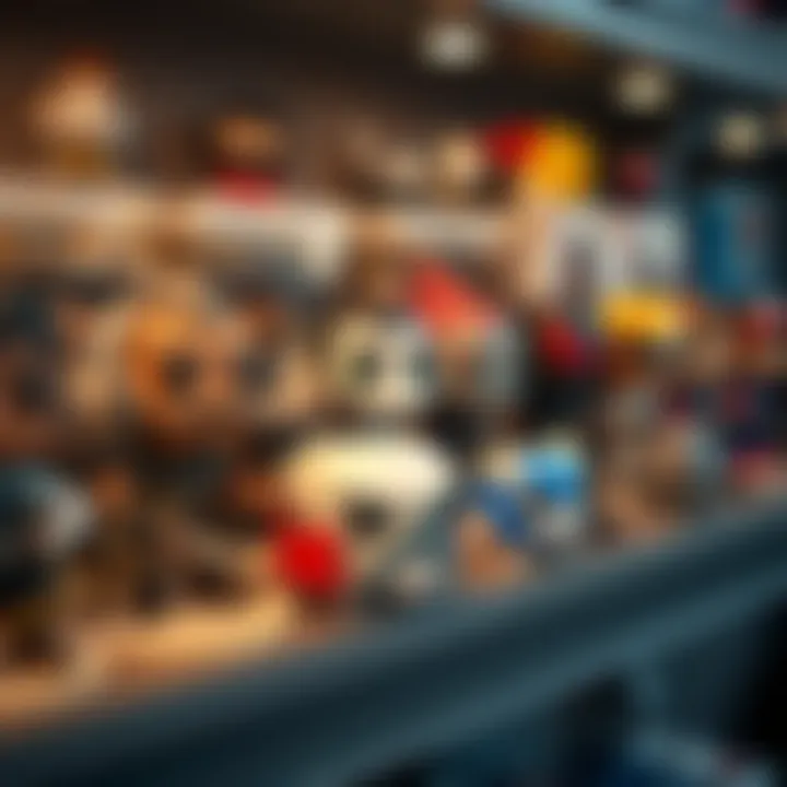 Diverse Characters in Overwatch Pop Figure Collection A collection of various Overwatch Pop figures displayed on a shelf highlighting diverse characters.