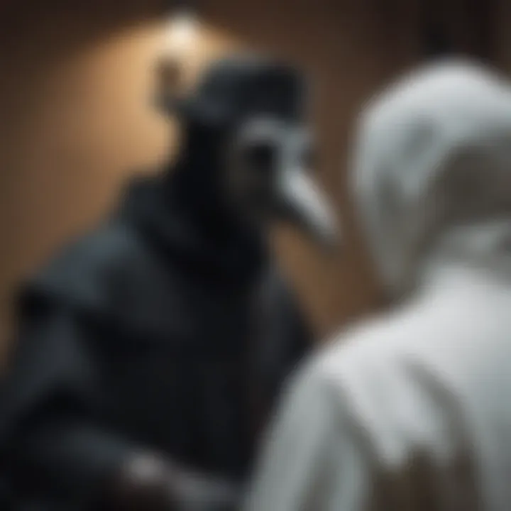 Plague Doctor Treating Patient