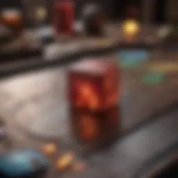 A vibrant digital landscape showcasing Magic: The Gathering cards on a virtual table.