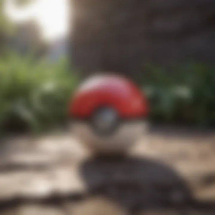 A digital illustration showcasing the evolution of a Pokeball through time