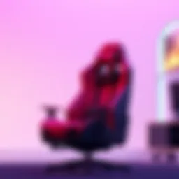 Aesthetic design of the Pokimane chair showcasing its vibrant colors and sleek lines.