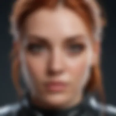 A player using a new technology to customize their gaming avatar.