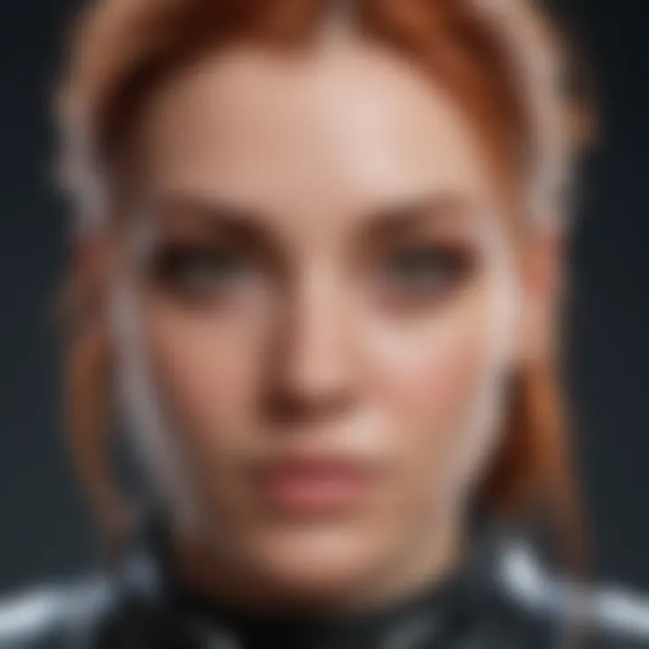A player using a new technology to customize their gaming avatar.