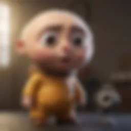 Quirky Stewie Griffin with his plans and gadgets