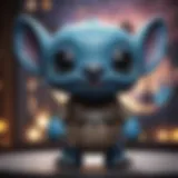 Rare Stitch Funko Pop with Cosmic Background