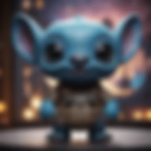 Rare Stitch Funko Pop with Cosmic Background