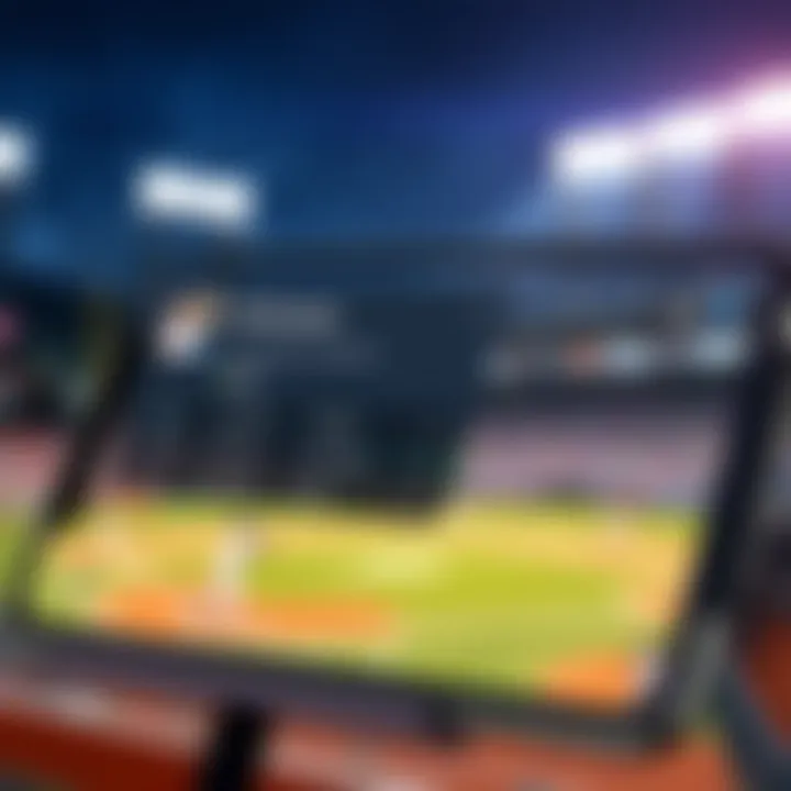 User Interface of RBI Baseball User interface highlight of RBI Baseball on mobile devices