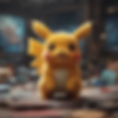 Dynamics of Reddit's Pokemon Card Community Abstract representation of a vibrant Reddit community surrounding Pokemon cards