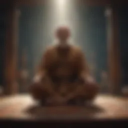 An evocative scene from a documentary exploring various spiritual traditions.