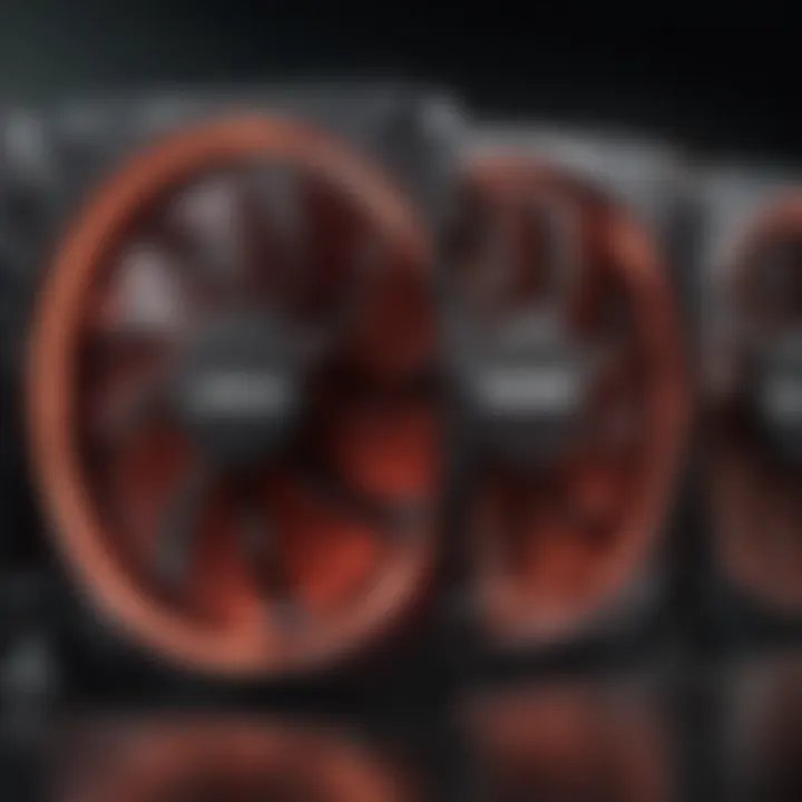 Diagram showing airflow dynamics of RGB case fans