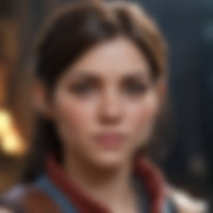 Character customization screen in RPG game