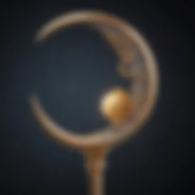 Symbolic Crescent Moon Wand