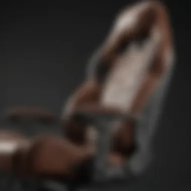 Detailed view of ergonomic features in a gaming chair designed for comfort.