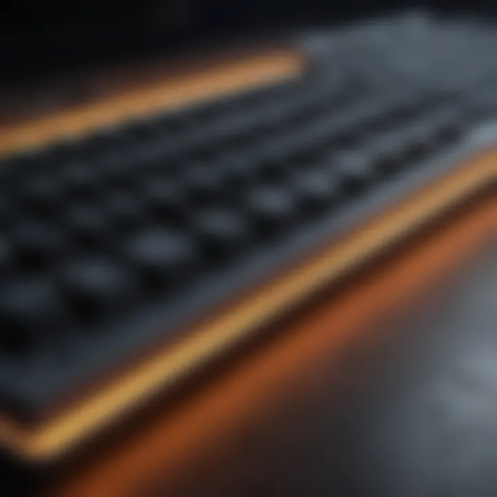 Silent keyboard with customizable backlighting