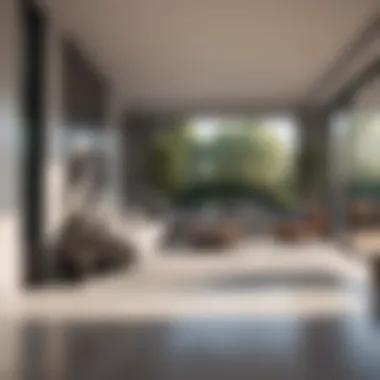 Sleek Minimalist Interior Design Sleek and minimalist modern house interior with natural lighting