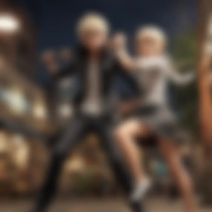 A dynamic illustration of Maka Albarn and Soul Eater in a powerful pose, emphasizing their bond and teamwork.