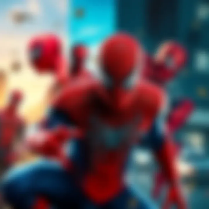 Evolution of Spider-Man Across Different Media A collage showing various Spider-Man adaptations across media