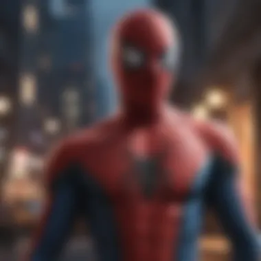 Spiderman in his iconic red and blue suit