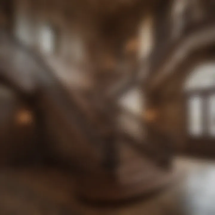 An elaborate grand staircase in a historical game, reflecting classic architectural elements and rich textures.