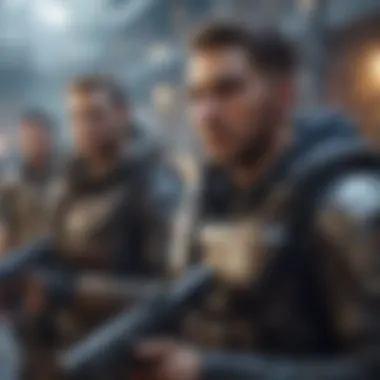 Diverse Gaming Community A captivating visual of a diverse gaming community enjoying easy shooters