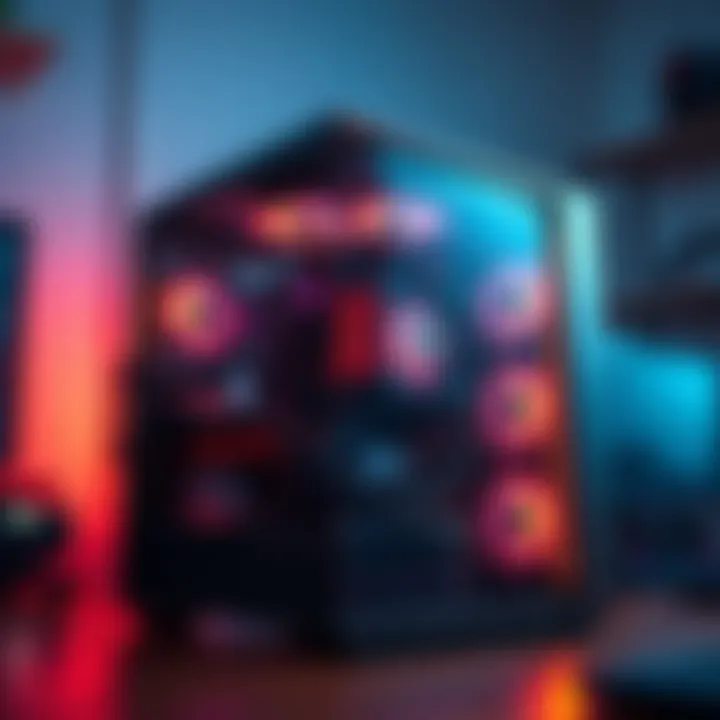 Streamlined Gaming PC Design Side view of a streamlined gaming PC highlighting cable management and aesthetic design