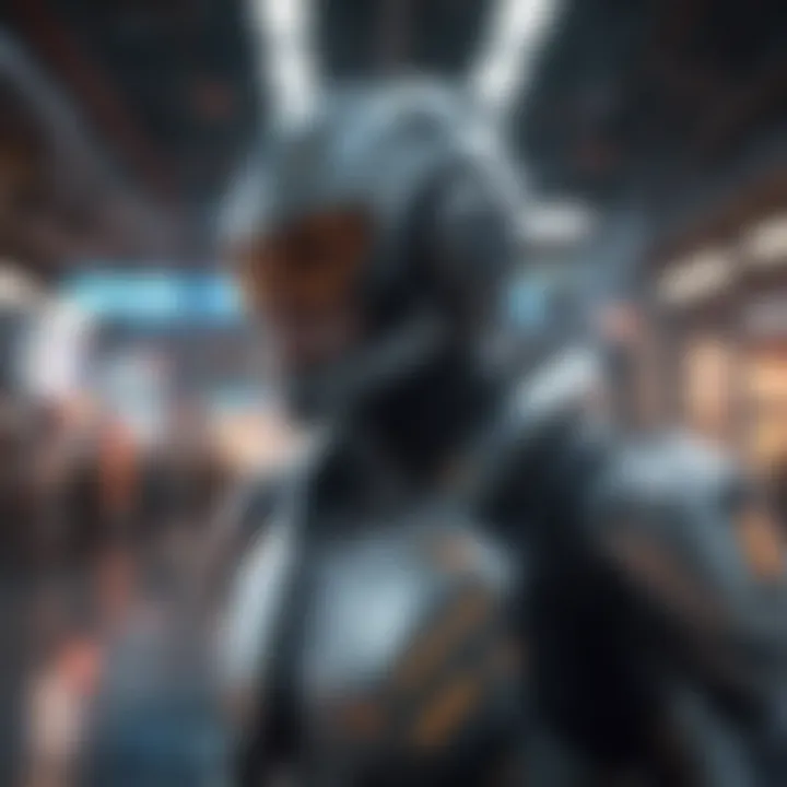 A sci-fi themed game graphic featuring advanced technology and a futuristic aesthetic.