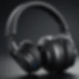 Close-up of a high-quality wireless headset showcasing its sleek design