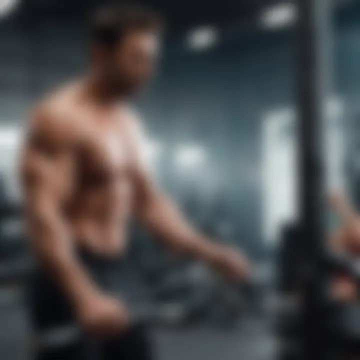 Hugh Jackman engaging in a workout session, emphasizing his fitness routine