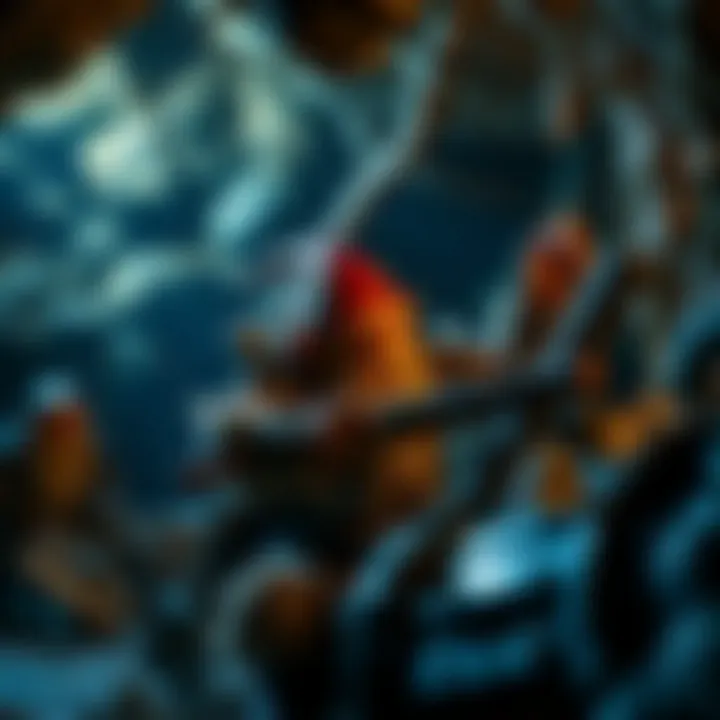 Dwarves at Work in the Mystical Mine A fantasy scene depicting dwarves mining with advanced tools amidst sparkling ores and minerals.