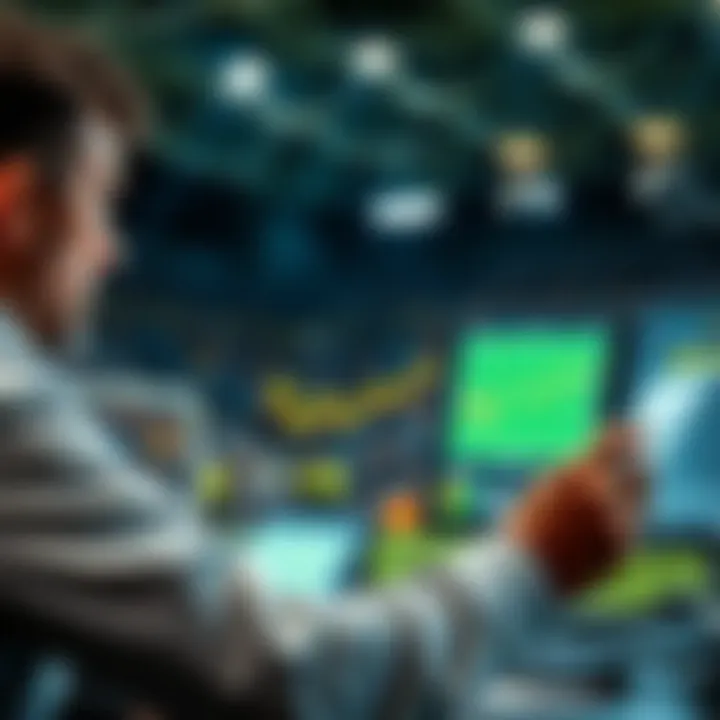 Coach analyzing player performance data