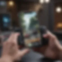 A visual representation of the evolution of mobile gaming from early devices to modern smartphones.