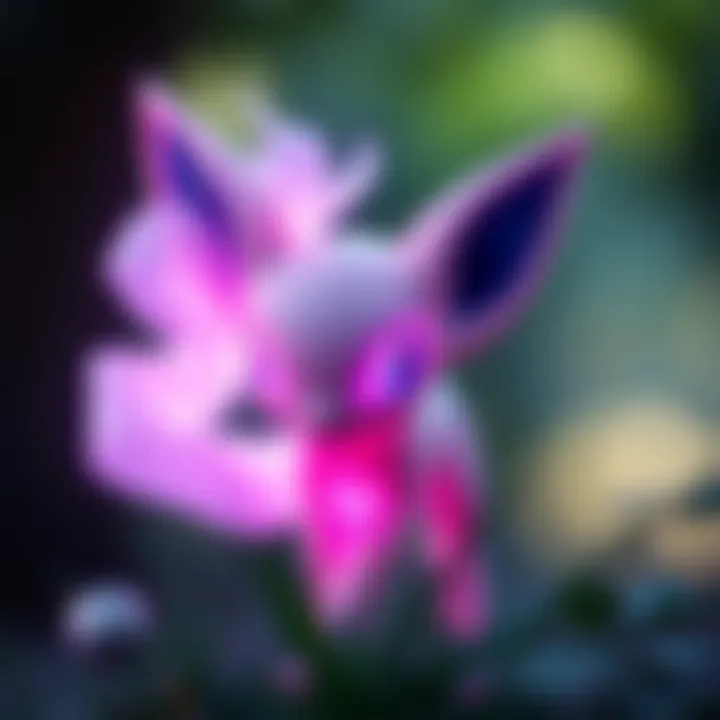 Symbolic representation of Mew's psychic abilities